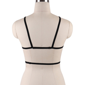 Women Pentagram <strong>Harness</strong> <strong>Bra</strong> Strappy Cage <strong>Bra</strong> Bralette Gothic Hollow <strong>Bra</strong> - Product Image 4