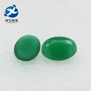 Synthetic glass gems one sice polished oval cut from Wuzhou