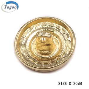 Werbe bleifreie geprägte Gold legierung Metall Einloch knöpfe Hersteller - Product Image 3