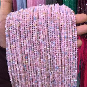 Ronde Facet Losse <span class=keywords><strong>Morganite</strong></span> Edelsteen Kralen - Product Image 1