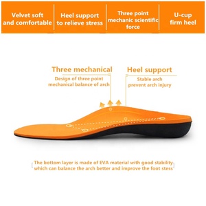 Solette ortopediche per la cura dei piedi sportivi in EVA ad alto rimbalzo in fibra antibatterica per scarpe sportive - Product Image 3