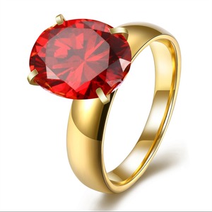 Bague en pierre rouge interchangeable pour femme, nouveau design <span class=keywords><strong>indien</strong></span>, pierre rouge, interchangeable, 2017 - Product Image 1