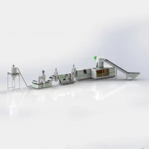 PP PE film recycling granulating line with two extruders single screw extruder