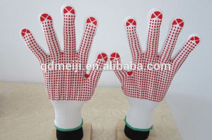 2015 cheap white dot cotton polka dot Cotton dot gloves work gloves cotton glove - Product Image 6