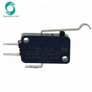 CCC ce认证 IP40 V-164-1C25 kw3a R 杠杆型安全 spdt 16A 250V microswitch mini micro switch