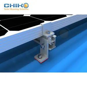 High efficient solar panel mounting brackets on corrugated roof metal roofing