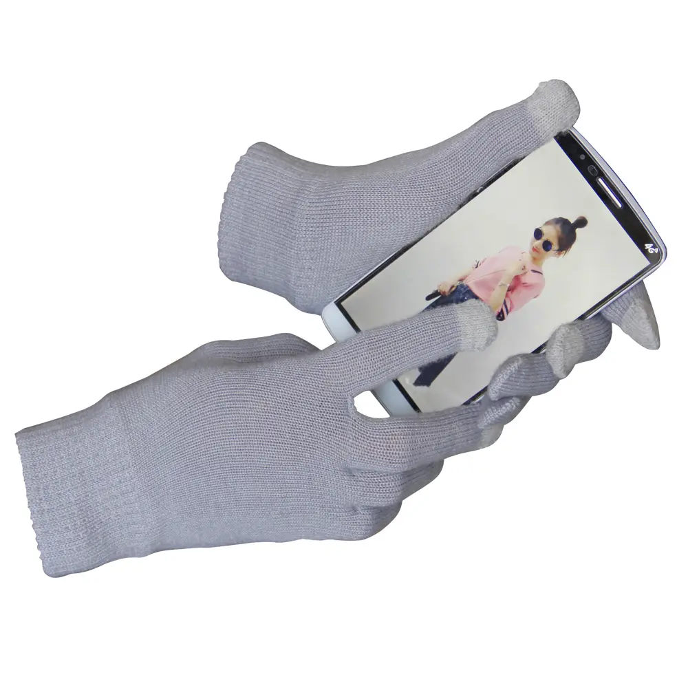 Seeway-Guantes Blancos tejidos de lana para pantalla táctil, unisex, invierno, para teléfonos inteligentes