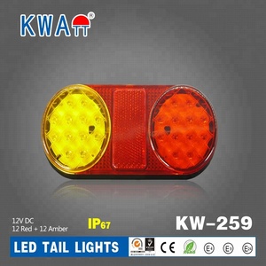 Feux arrière ovales de véhicule de haute qualité d'usine, 24 LED, 12V, avec arrêt automatique, pour camion, remorque, marine, avec homologation <span class=keywords><strong>E</strong></span> - Product Image 2