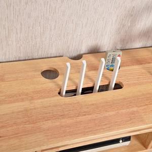 Durable Double-Tier Wall-Mounted Wooden Storage Rack <strong>Planter</strong> <strong>Stand</strong> for Sundries with Durable Wood Construction - Product Image 3