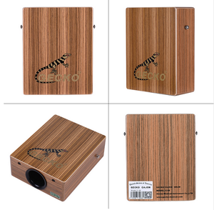 Cajón Gecko C-68Z, Instrumento Musical Latino Hecho a Mano, Cajón Portátil de Viaje, Cajón de Madera con Chapa de Zebra - Product Image 2