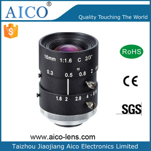 2/3 인치 이미지 형식 F1.6 수동 아이리스 5mp 16mm c 마운트 머신 비전 cctv 렌즈 5 메가 픽셀 - Product Image 3