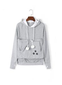 Inverno Hoodies Del Fumetto <span class=keywords><strong>Gatti</strong></span> Amante Kangaroo Dog Con Cappuccio A Maniche Lunghe Felpa Tasca Frontale Casual Animale Orecchio Felpa Con Cappuccio 4xl - Product Image 3