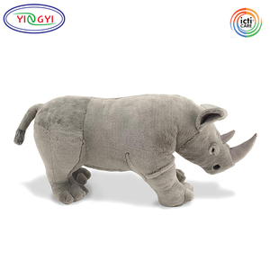 A521 Vente en gros <span class=keywords><strong>Rhinocéros</strong></span> géant Animal en peluche réaliste Jouet gris <span class=keywords><strong>Rhinocéros</strong></span> grandeur nature Animal en peluche géant d'usine OEM - Product Image 2