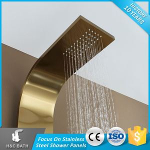 Top Classe Économique Mur Monté D'or Brosse En Laiton De Douche Panneau De <span class=keywords><strong>Carrosserie</strong></span> - Product Image 2