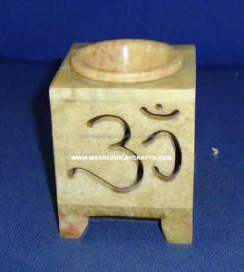 Exclusif Main Stéatite Om Décoratif Lampes À Huile - Product Image 1