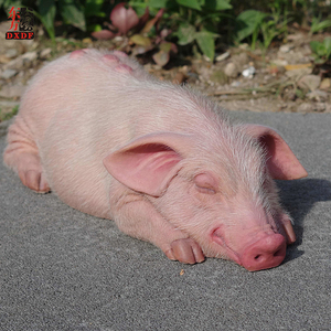 リアルな等身大の動物の豚シリコンミニワックス像ギフト用 - Product Image 4