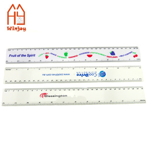 Règle droite blanche personnalisée OEM 12 pouces 30CM avec logo de marque personnalisé pour cadeau de promotion, école de règle d'étudiant - Product Image 2