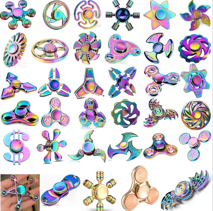 2017 Новый дизайн три игрушки металлическая рука красочные Радуга Непоседа счетчик