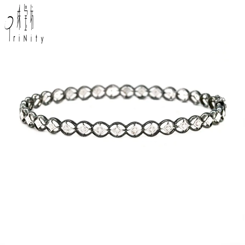 18 K Bijoux en or Véritable Diamant dernière conception simple bracelets et bracelets, En Gros, rose Jaune Noir Blanc, Cadeau