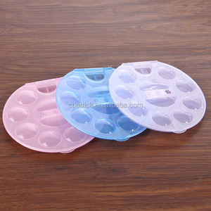 Fournisseur d'art <span class=keywords><strong>Palette</strong></span> plastique tricolore ronde en forme de <span class=keywords><strong>fleur</strong></span> avec couvercle - Product Image 3