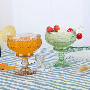 Vidrio de color helado Palacio retro hogar ensalada de frutas yogur jugo tallado del amante taza <span class=keywords><strong>bar</strong></span> - Product Image 2