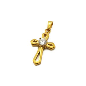 Commercio all'ingrosso di Tendenza Prodotto Bling Monili Che Fanno I Fascini 24K Arabia Oro Etiope Croce Gioielli - Product Image 3