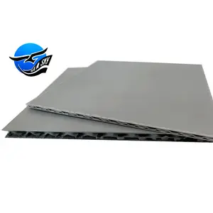 低价格黑色定制 pp 塑料波纹 coroplast 空心板材 5毫米 1500gsm pp honeycomb panel