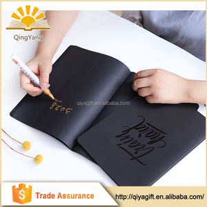 Kabartmalı logo siyah sayfalar promosyon özel defterler - Product Image 2