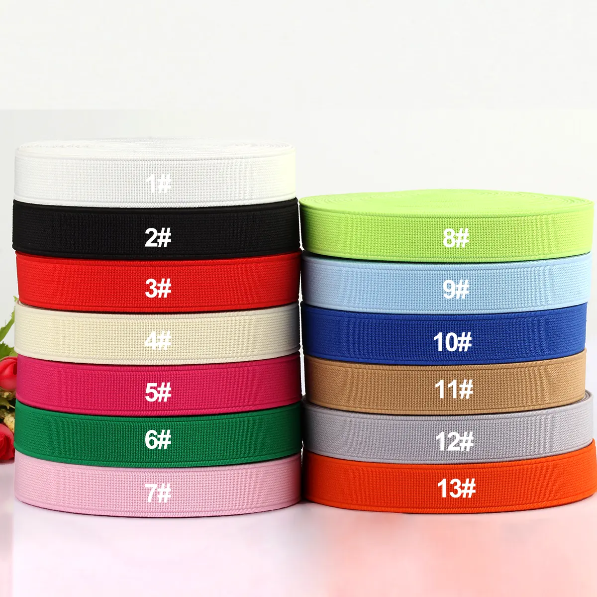 sewing elastic 2.0cm wide Wholesale Colorful Elastic Webbing High Quality flat Elastic Band Strap