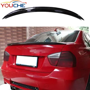 E90 karbon fiber arka bagaj spoiler dudak araba oto boot spoiler kanat 2005-2011 BMW 3 serisi sedan P tarzı