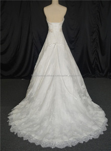 vestido <span class=keywords><strong>de</strong></span> novia blanco una línea <span class=keywords><strong>de</strong></span> cuentas <span class=keywords><strong>de</strong></span> encaje corsé corpiño - Product Image 6