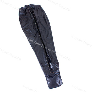 <span class=keywords><strong>Harnais</strong></span> fétiche en cuir PU souple noir/blanc Catsuit sexe sac de sommeil jeux pour adultes Bondage camisole de force poids réglable - Product Image 5