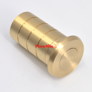 Prise de sol moderne de luxe en laiton satiné anti-poussière pour portes intérieures - Product Image 3