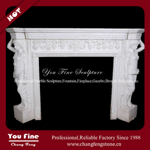 indoor utilisé en marbre <span class=keywords><strong>cheminée</strong></span> décorative manteaux de <span class=keywords><strong>cheminée</strong></span> en pierre blanche pour la vente - Product Image 6