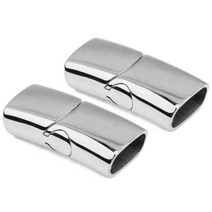 Bán buôn thép không gỉ Clasp phẳng cho vòng đeo tay vòng cổ DIY trang sức phụ kiện đồ trang sức - Product Image 1