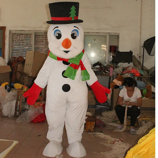 Funtoys pupazzo Di neve di Natale del costume della mascotte per adulti