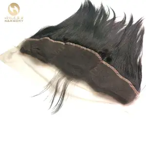 XUCHANG HARMONY Rambut Manusia 13X6 Inci dan 13X4 Inci 100% Penutup Renda Garis Rambut Alami dengan Bundel