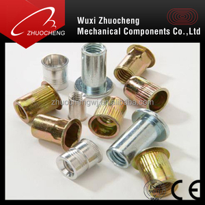 M6 <span class=keywords><strong>M8</strong></span> Acero al carbono Zinc Amarillo-Chapado en cromato Tuercas de remache de cabeza redonda - Product Image 2
