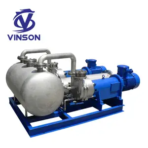 double stage liquid ring vacuum pump with water sealed and roots pump for high pressure vacuum system
