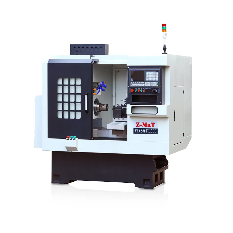 Z-mat FL300-torno cnc pequeño con alimentador de barras