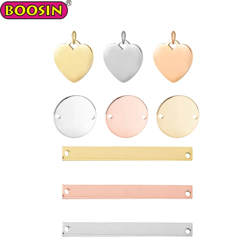 Pendentifs avec logo gravé blanc vente en gros, 50 pièces