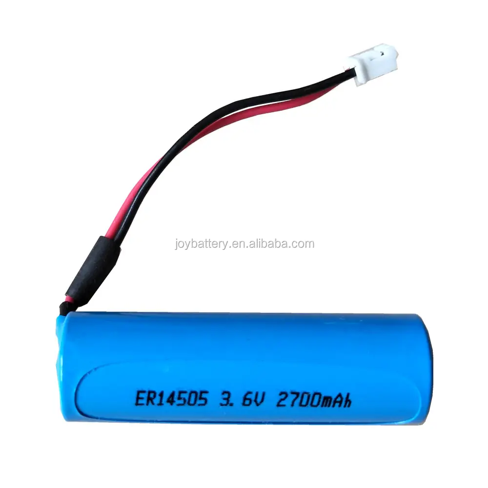 ER14505 ए. ए. 3.6 V 2700 mAh लिथियम प्राथमिक thionyl क्लोराइड LiSOCl2 बैटरी JST कनेक्टर के साथ