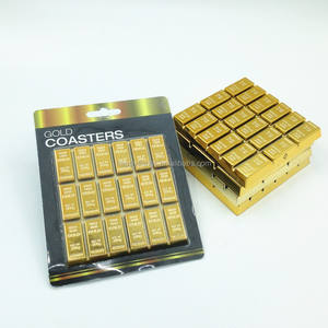 Sous-verre en or brillant pour la décoration de la maison et les cadeaux Fabricant original Style classique Plastique avec logo en relief - Product Image 5