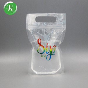 Bolsas de beber transparentes con cremallera, bolsa reutilizable con paja de plástico para bebidas, <span class=keywords><strong>capri</strong></span>, para el sol - Product Image 2