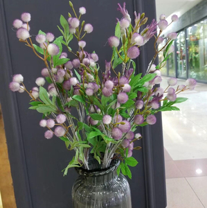 Hogar <span class=keywords><strong>de</strong></span> <span class=keywords><strong>la</strong></span> Sala decoración plástico Artificial bola borrosa aerosol arreglo ramo <span class=keywords><strong>de</strong></span> flores secas <span class=keywords><strong>flor</strong></span> artificial - Product Image 4