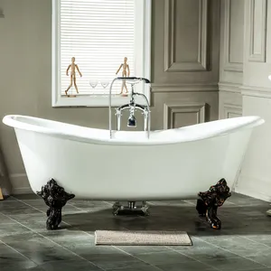 Doppio pistone GHISA VASCA da bagno con imperiale clawfoot/vasca idromassaggio in vendita