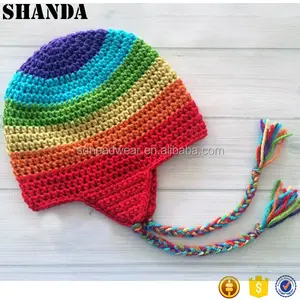 Crochet Rasta Jamaica Beanie Hat, Earflap Beanie Đan Patterns Miễn Phí, Bé Crochet Earflap Beanie