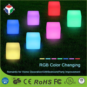 YS 30 cm Colores Que Cambian Noche LED Recargable Cubo Silla, Ideal para Uso En Interiores y Al Aire Libre Camino de - Product Image 1