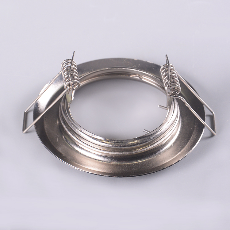 Satin Nickel Pressing Metal Round Gu10 Led Recessed Down Light Fixtures
