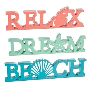 Nautical Ocean Word Saying Wall Hanging Wooden Plaques